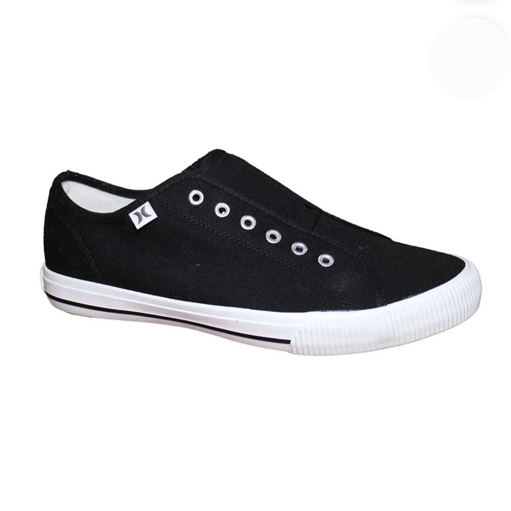 Hurley Black Canvas‎ Slip-On Sneakers